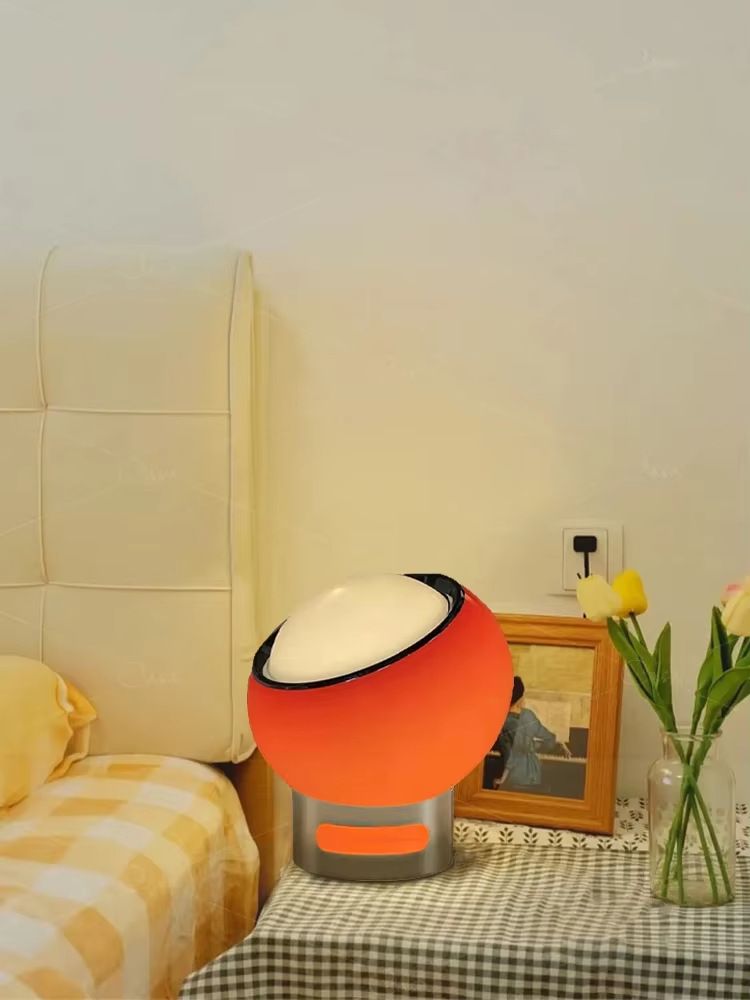 Lampe de table Bauhaus Planet – Veilleuse LED moderne pour chambre, restaurant et hôtel, luminosité réglable, rechargeable par USB_voghion.com