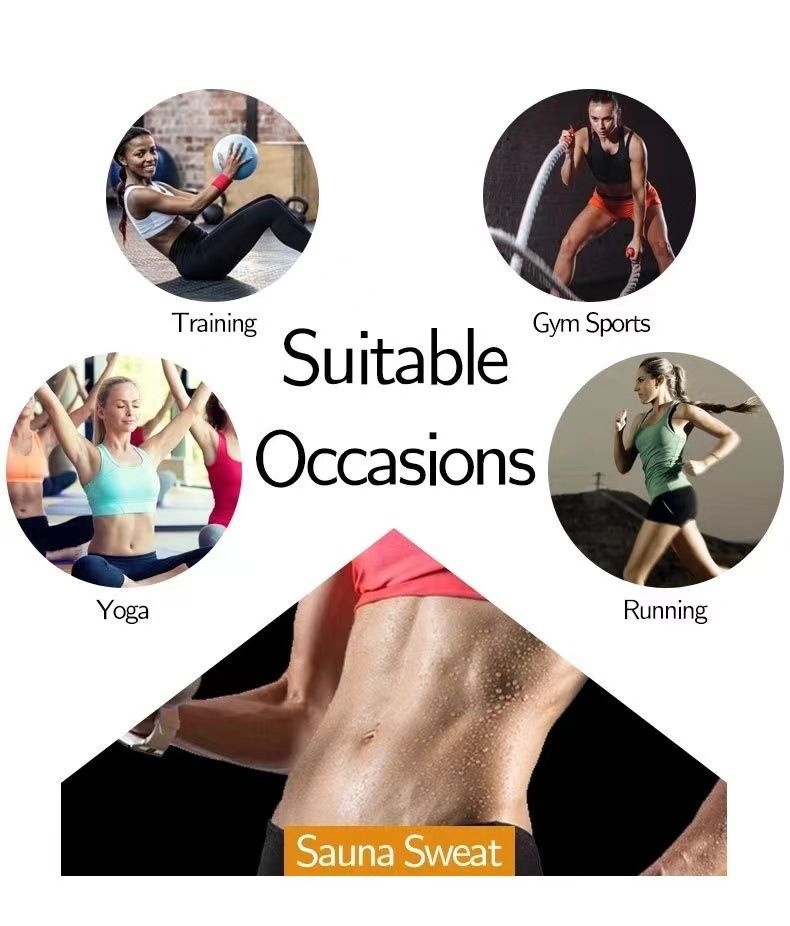 Odzież sportowa, kombinezon do sauny, kamizelka do ćwiczeń brzucha, strój do biegania, joga, odzież modelująca pot dla kobiet_voghion.com