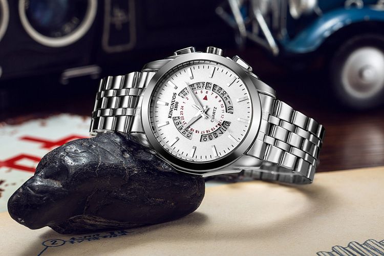 High-End-Mode Vielseitige Herren Multifunktionale Leuchtkalender Wasserdichte Stahlband Heißer Verkauf Business Uhr_voghion.com