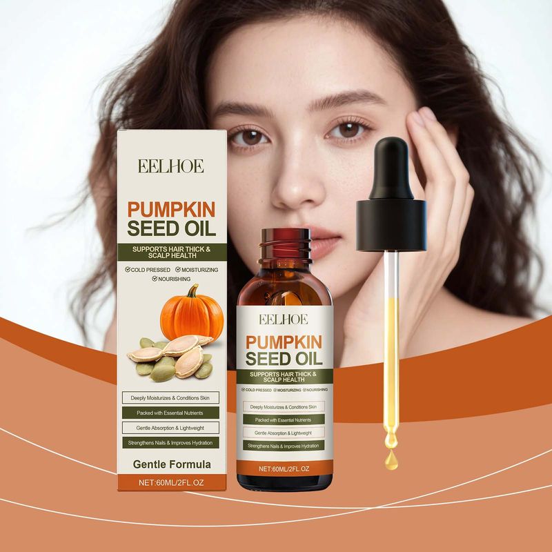 EELHOE Olio multi-effetto per la cura di pelle, unghie, capelli, viso e corpo, ai semi di zucca_voghion.com