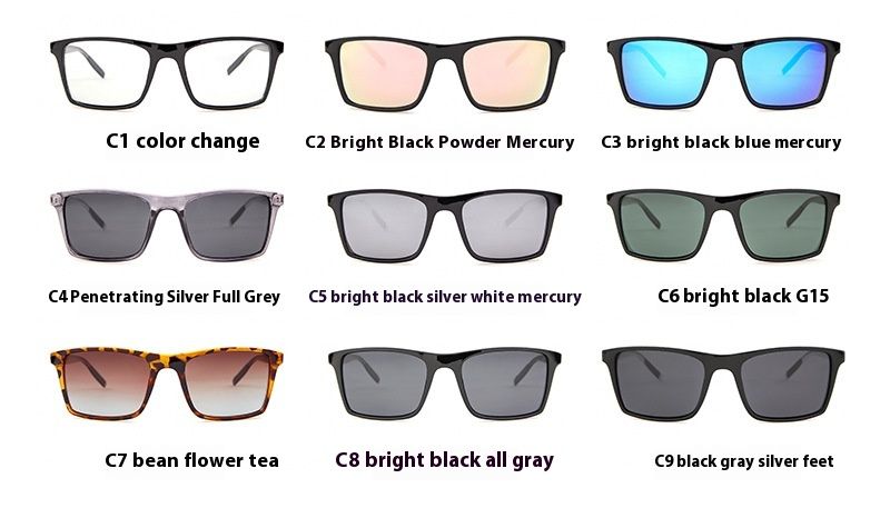 Polarized sunglasses men's senior sense of large frame show face small summer UV protection_voghion.com