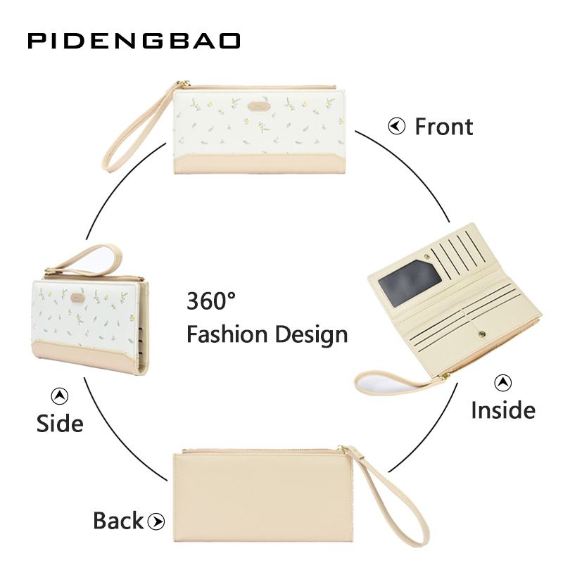 2025 Nowy, wysokiej jakości, drukowany, jasny portfel damski z wieloma przegródkami na karty, uniwersalny damski portfel na monety_voghion.com