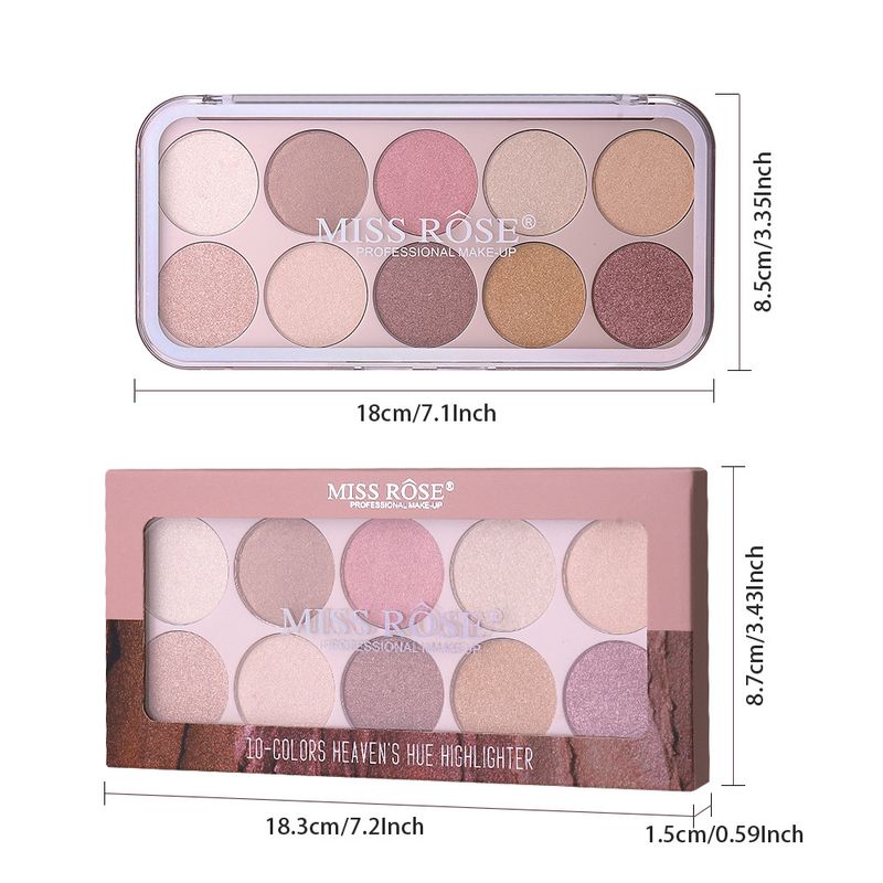 MISSROSE Natural Brightening Rouge Blush Palette Facial Contouring Pearlescent Fine Glitter Highlighter One Piece Palette Makeup_voghion.com