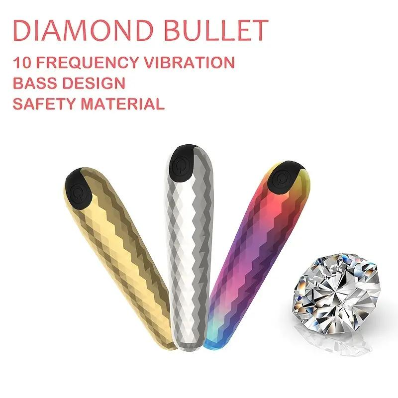 2025 Bullet 1pc G-Punkt-Vibrator Fancy Diamonds, Nippel-Klitorisstimulatoren, USB-Aufladung für tragbare Reise-Diamanten, Stimulatoren,_voghion.com