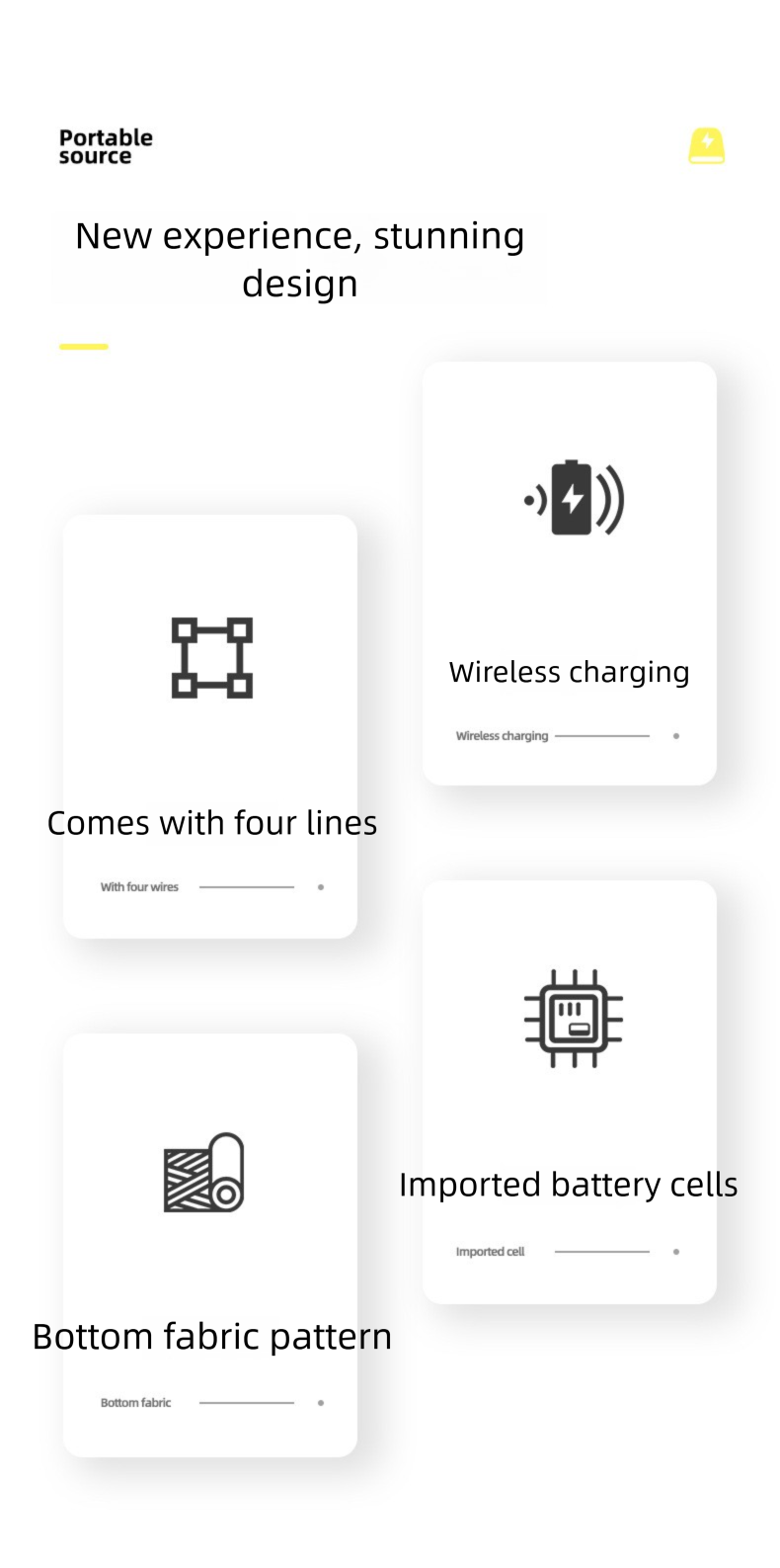 New Poduct With Built-in Cable Powe Bank Potable Digital Display 20000mAh Lage Capacity Mobile Phone Wieless_voghion.com