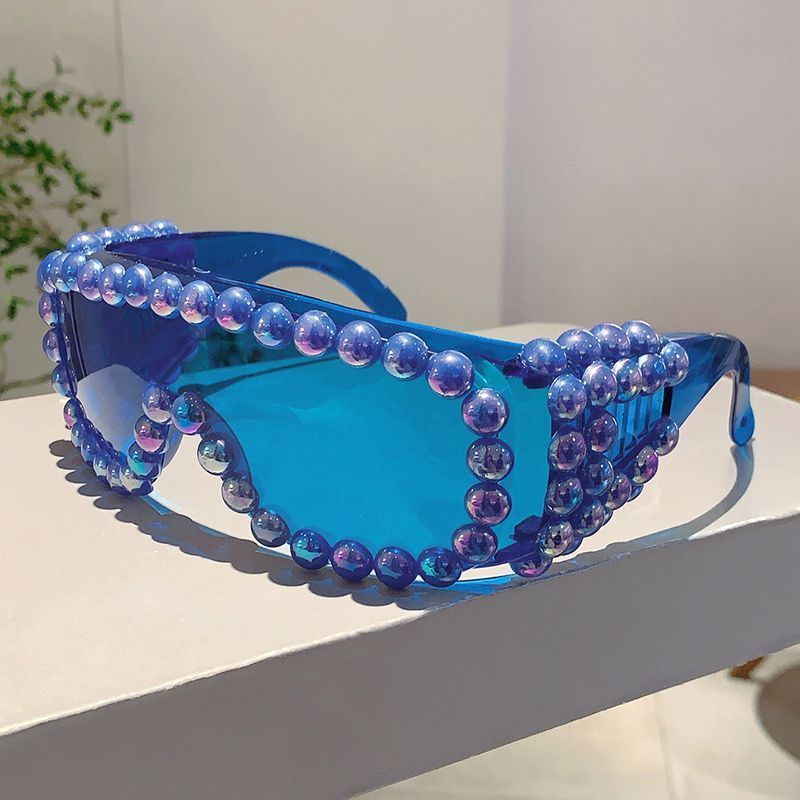 Integrated Large-frame Sunglasses Personalized Trend Party Anti-glare Sunglasses_voghion.com