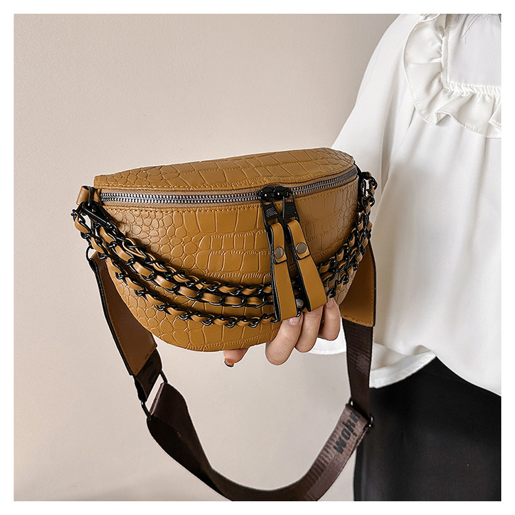 Borsa a tracolla Borsa a tracolla da donna Borsa a tracolla con catena e tracolla larga Borsa Bungee Dee_voghion.com