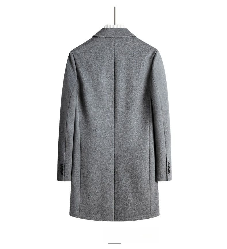 Cappotto classico di lana Sqilong da uomo, di media e lunga lunghezza, casual invernale da giovane, in lana e nylon, soprabito da uomo_voghion.com
