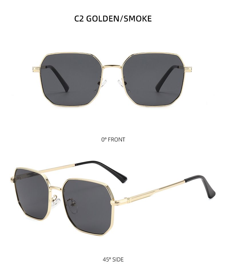 Nouvelles lunettes de soleil rétro polygonales pour hommes, style punk, petite monture_voghion.com