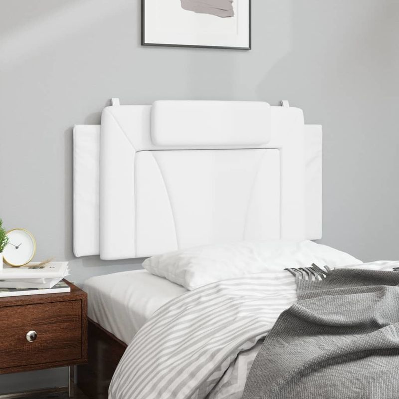 Headboard Cushion White 39.4" Leather_voghion.com