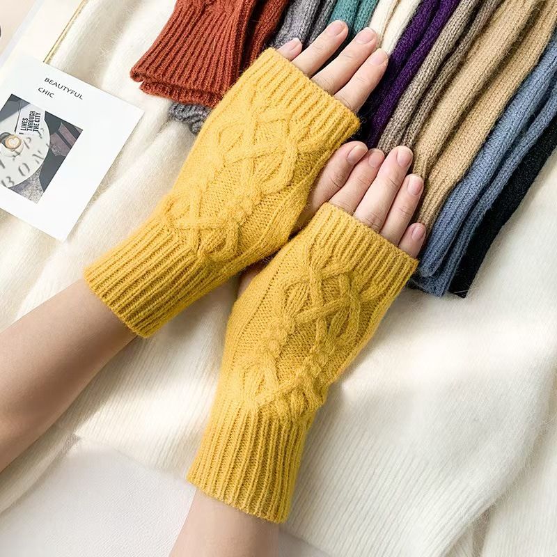 Scaldapolsi corti in maglia con cavo touch screen, autunno inverno, nuovi da donna, alla moda, caldi, senza dita_voghion.com