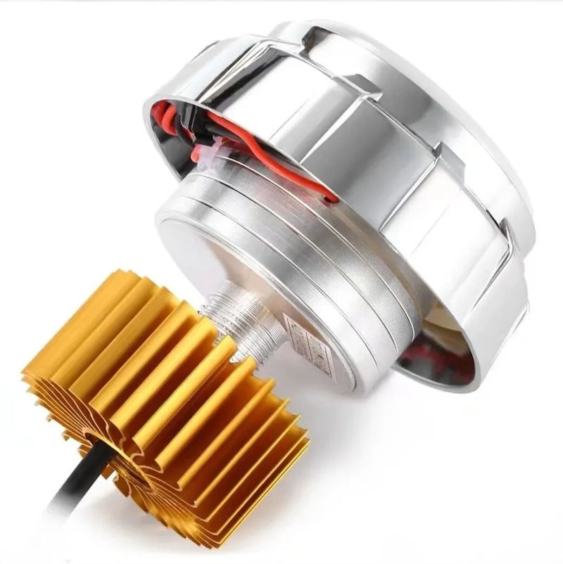 motorcycle LED flash modified headlight ghost fire angel eye demon eye dual light lens laser cannon_voghion.com