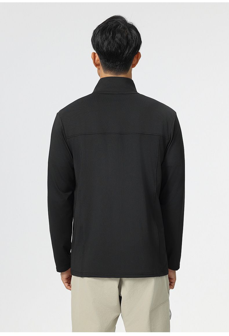 Winddichte Laufjacke für Herren – Leichtes, schnelltrocknendes Langarm-Trainingsoberteil (Schwarz, Königsblau, Weiß, M-4XL)_voghion.com