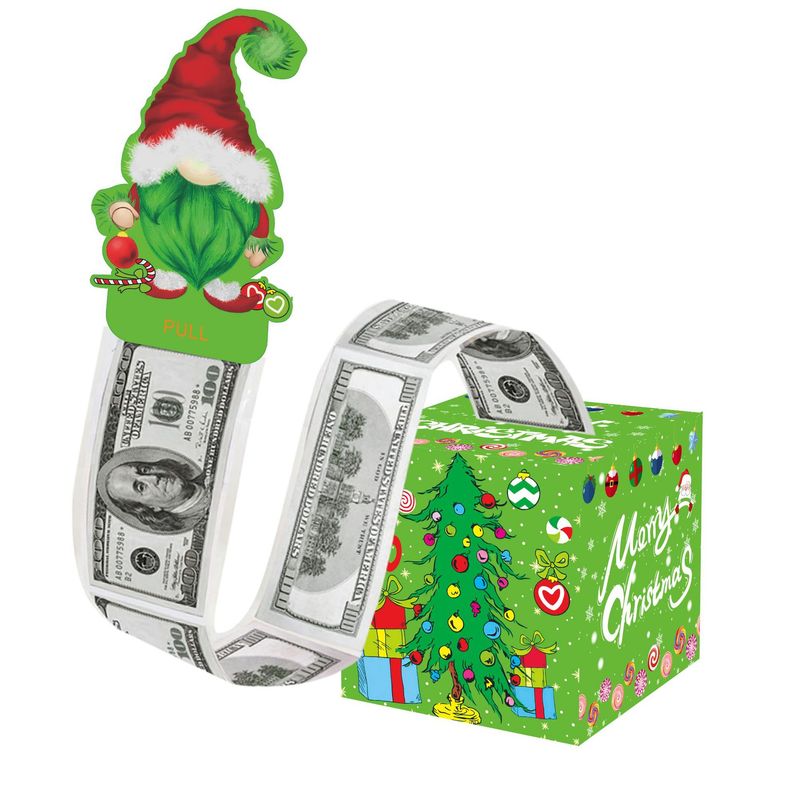 Christmas Theme Elderly Green Cash Money Surprise Party Decoration Atmosphere Arrangement Gift Box_voghion.com