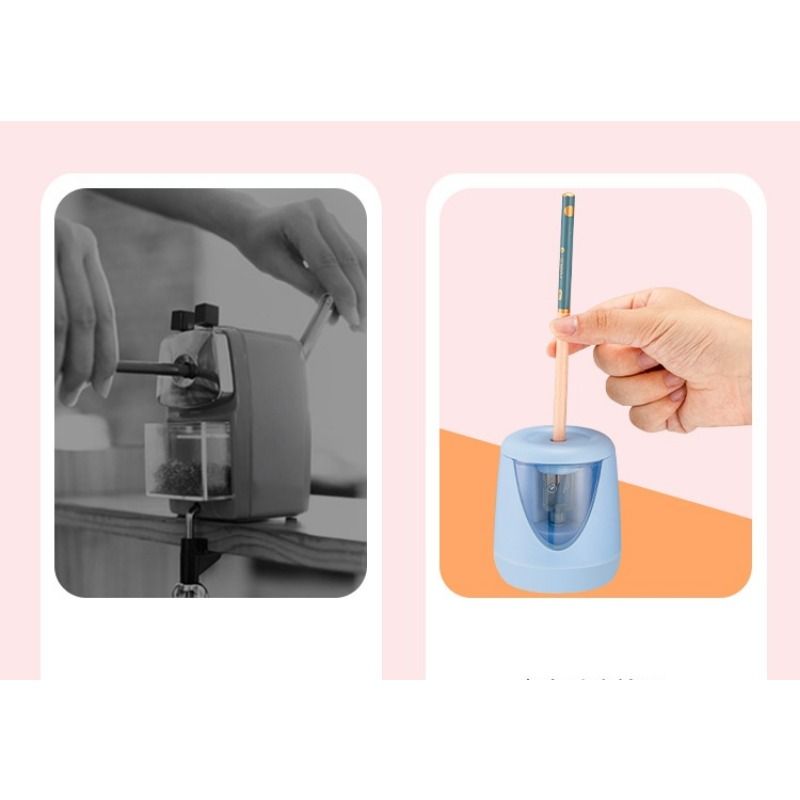 Sacapuntas eléctrico automático multifuncional, resistente, USB, mecánico, para escuela, papelería infantil, regalo_voghion.com