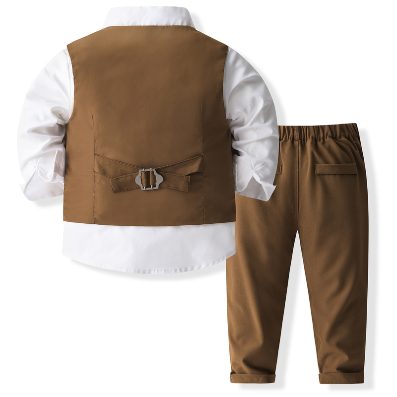 Kinderjurk, driedelig pakgilet, bloemenjurk in kinderstijl_voghion.com