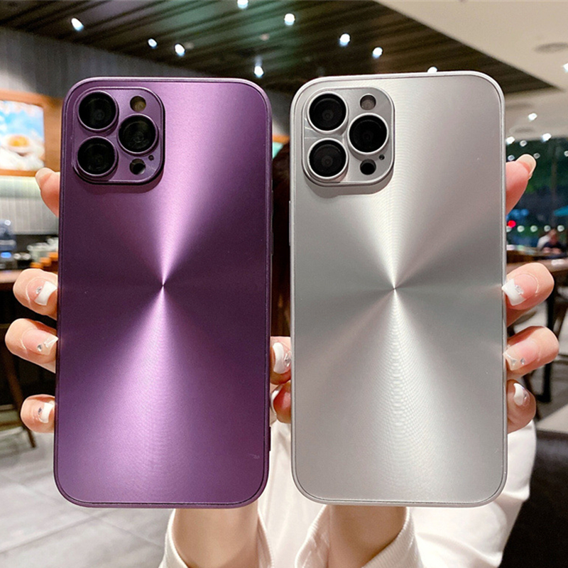 Coque de téléphone de luxe à cadre carré en Grain de CD coloré, étui de protection d'objectif pour iPhone 11 12 13 14 Pro Max 14 Plus_voghion.com