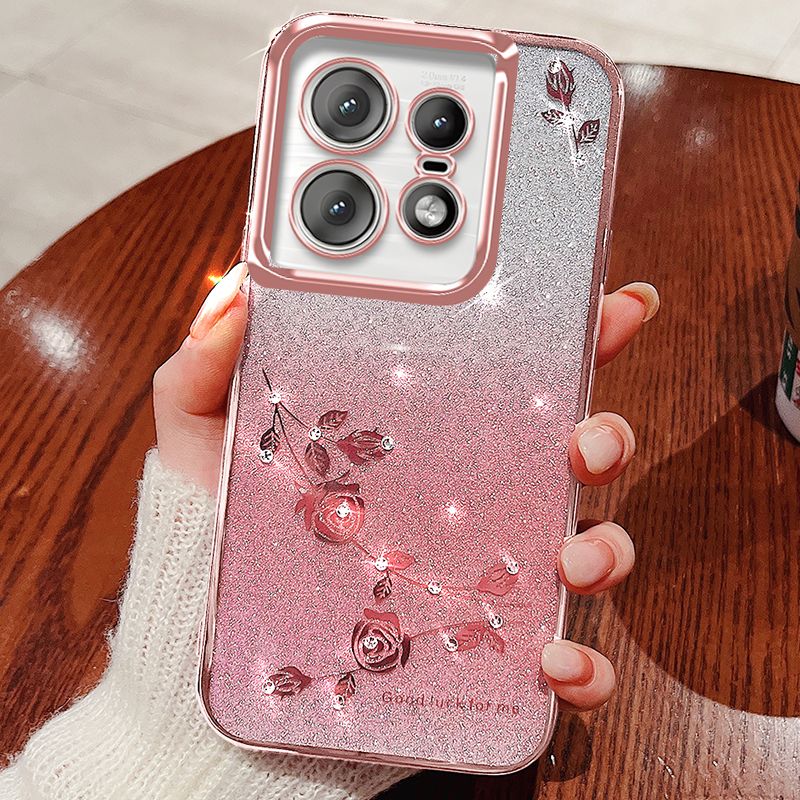 Diamantglänsande kristallglitterplätering mjukt skal för Moto G24 G34 G Edge 40 50 Pro 5G ultratunt gradientkameraskyddsskal_voghion.com