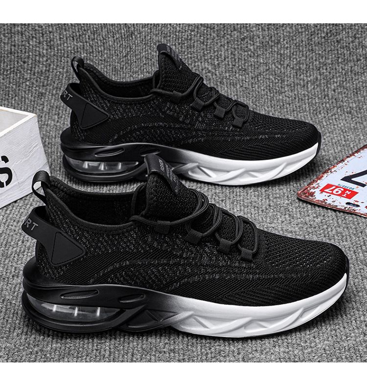 Unbeatable Quality Autumn New Air Cushion Shock-absorbing Running Color Blocked Sports Men's Breathable Casual Shoes Anti Slip Lightweight_voghion.com