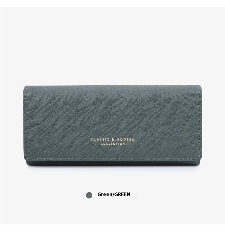 Porta carte di credito da donna di grande capacità di Talian Borsa portatile da donna con motivo a croce alla moda e versatile_voghion.com