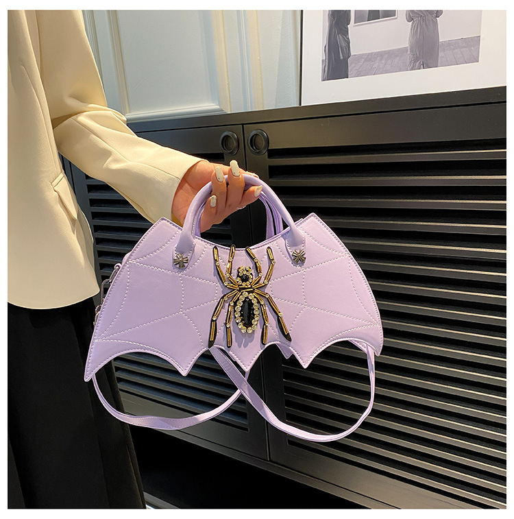 Women's Bags Handbag Fashion Creative Handmade Spider Bag Personality Embroidery Diamond Women's Bag PU Messenger Bag_voghion.com