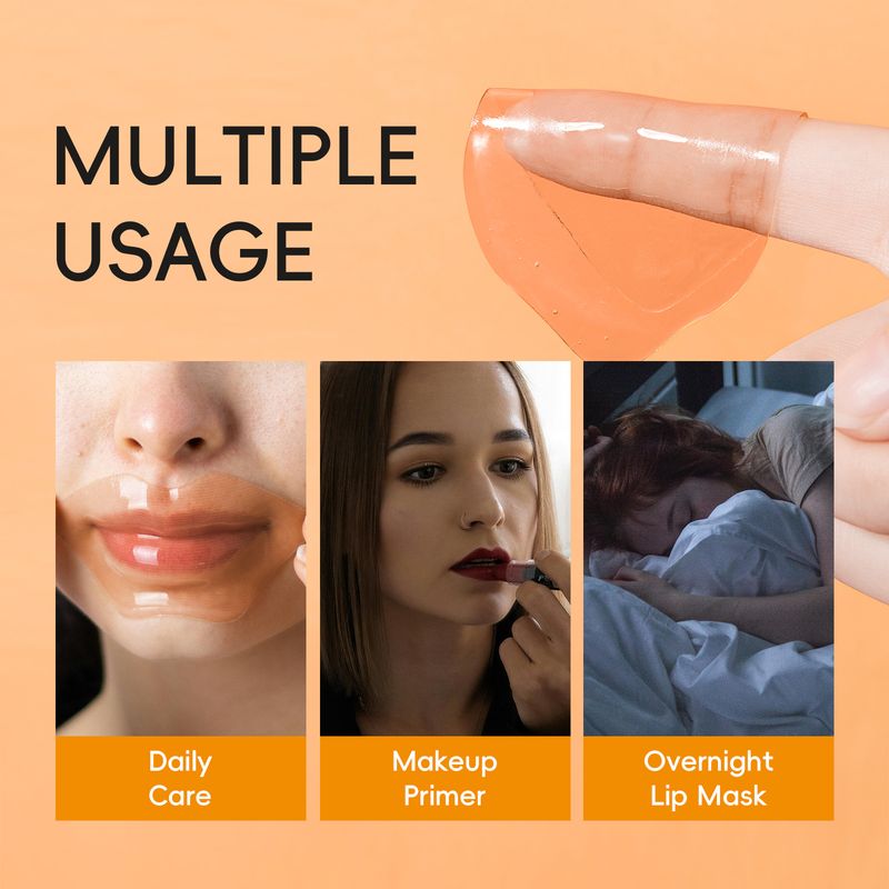 Máscara labial e para os olhos Laikou, 8 conjuntos de 5 peças, máscara hidratante para os lábios e para os olhos_voghion.com