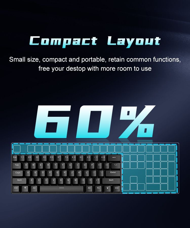 2025 BD61 Russian Mechanical Keyboard Notebook Mixed Light Red Axis Game E-sports Russian Wired Mechanical Keyboard_voghion.com