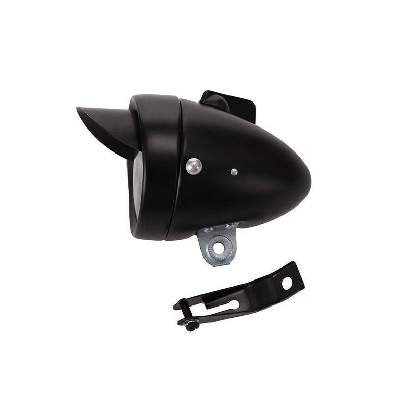 Bicycle Front Headlight Hat Brim Beach Bike High Lumens Long Range Metal Black 1LED Equipment Riding_voghion.com