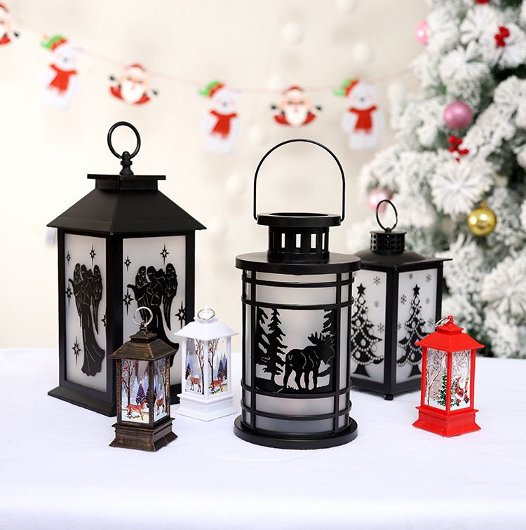 Flickering Flame LED Table Lamp – Vintage Christmas Decor (6 Festive Designs, Realistic Fire Effect, Battery-Operated, Indoor/Outdoor Safe)_voghion.com