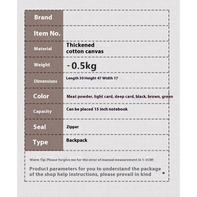 2024 New Men's Leisure Travel Canvas Large Capacity Fashion Backpack Student backpack_voghion.com