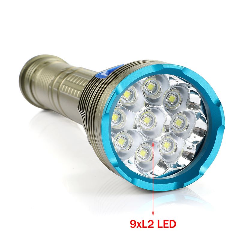 DuikzaklampProfessioneelOnderwaterduikenIPX68WaterdichtZaklamp9LED-lampVoor SpeleologieSnorkelenOnderwatervissenLamp_voghion.com
