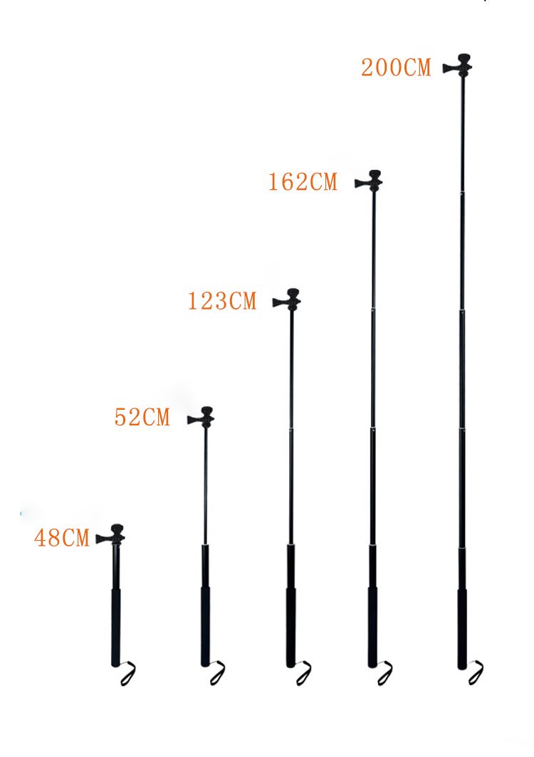Music Festival Multifunctional Factory Price Telescopic Pole Aluminium Handheld Collapsible 2 meter Monopod Selfie Stick for Camera_voghion.com