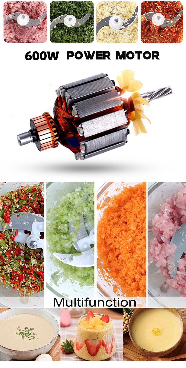 Mélangeur standard européen 3L électrique pour la cuisine à domicile, robot culinaire multifonction_voghion.com
