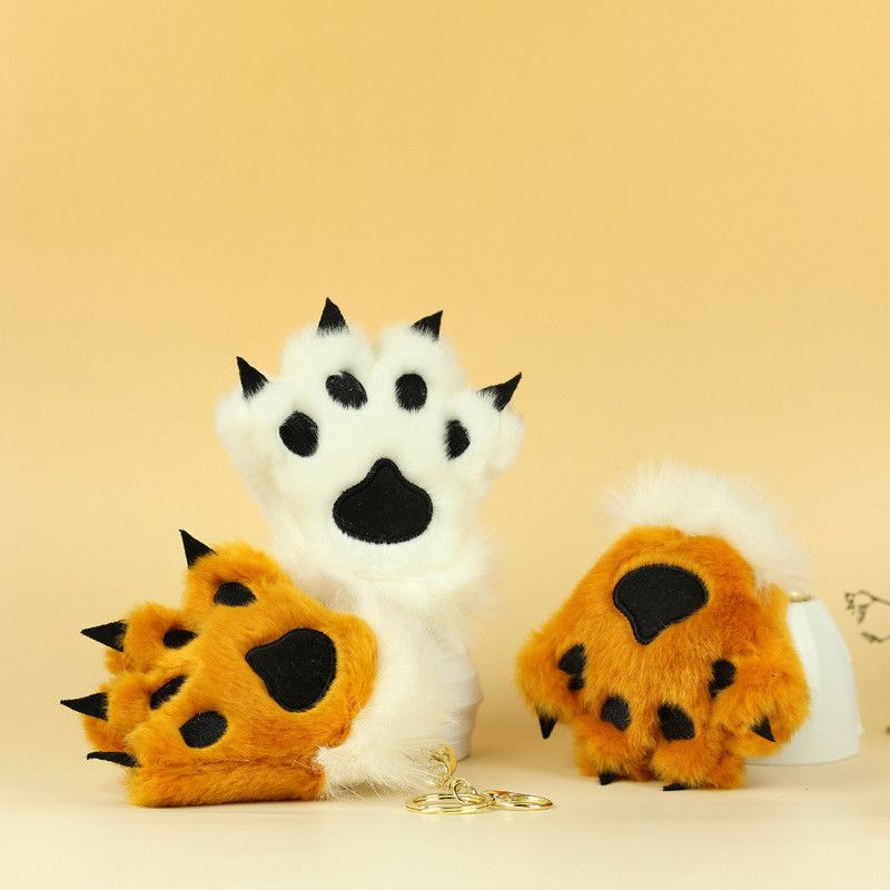 Realistic Paw Tiger Plush Toy Soft Stuffed Animal Keychain For And Backpacks Bags_voghion.com