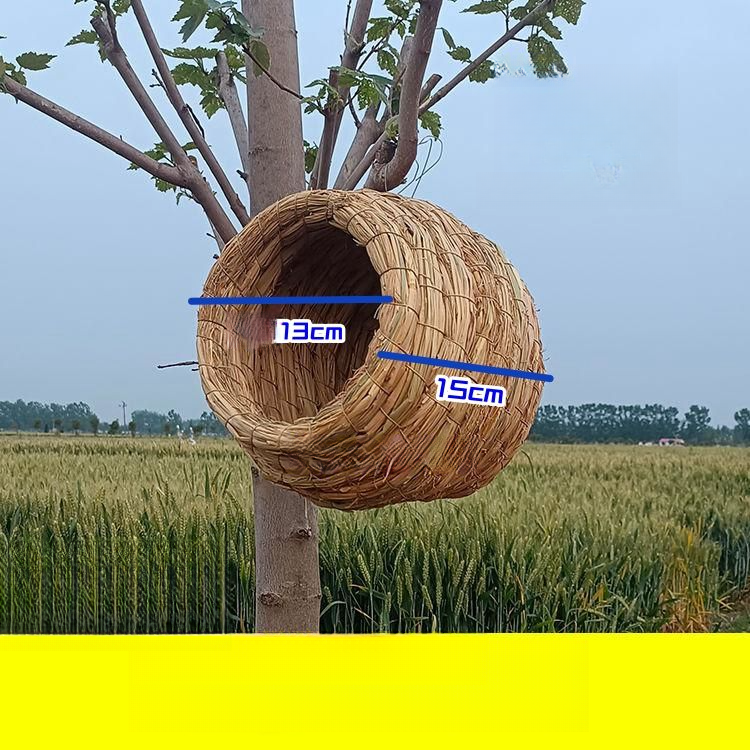 Bird Bird's Straw Eaves Outdoor Winter Warm Indoor Sleeping Hanging Swallow Artificial Nest_voghion.com