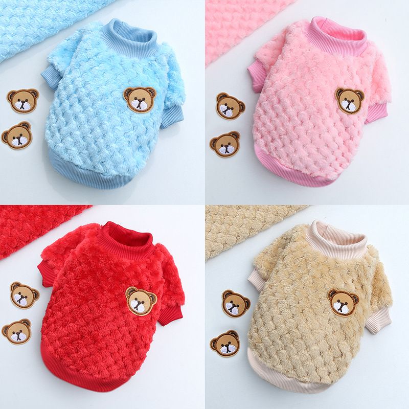 Ropa para perros pequeños y grandes, ropa para gatos, otoño e invierno, nuevos suministros para mascotas, ropa de vellón, método, cubo, ropa de dos patas, cuadros_voghion.com