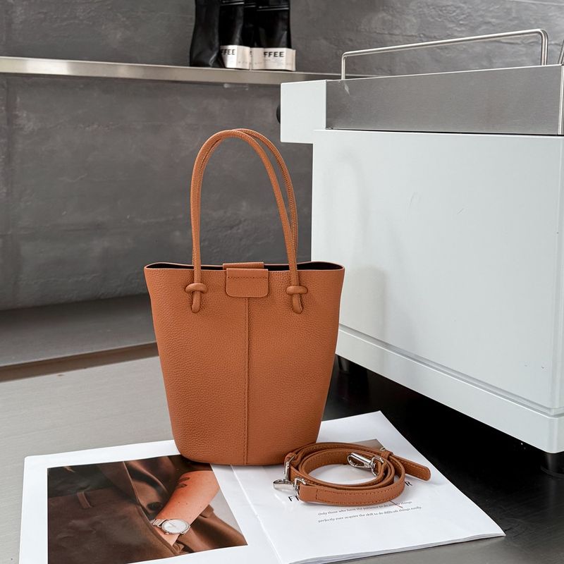Borsa a secchiello in vera pelle di mucca TOGO di alta qualità, nuova, versatile, alla moda, a tracolla, da donna_voghion.com