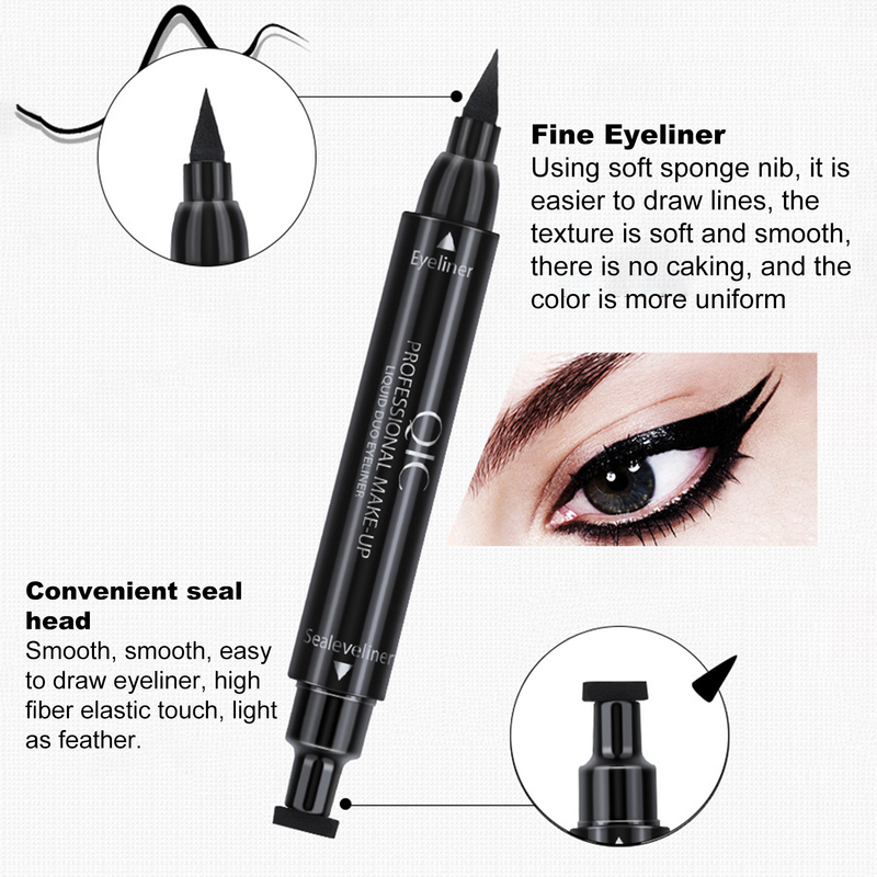Gwong 3.5g caneta delineador cabeça dupla à prova dwaterproof água natural extrato delineador selo líquido de secagem rápida caneta delineador para maquiagem_voghion.com