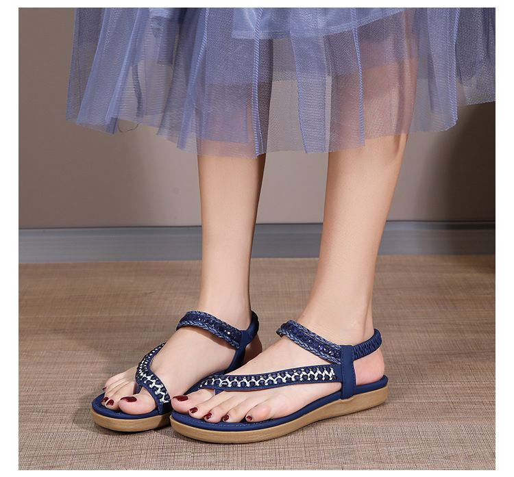 Sandals Women Simple Light Casual Style Flat Large Size Set Toe Sandals_voghion.com