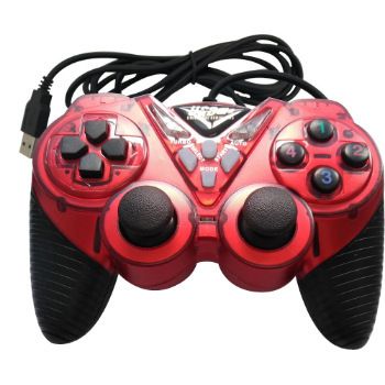 USB Vibration Game Transparent Colorful Computer PC Wired Controller E-sports_voghion.com