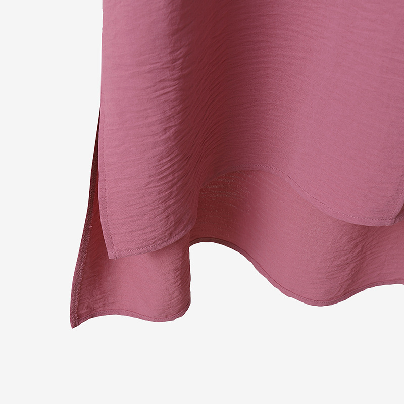Conjunto feminino de camisa manga bolha solta e elegante com calças largas_voghion.com