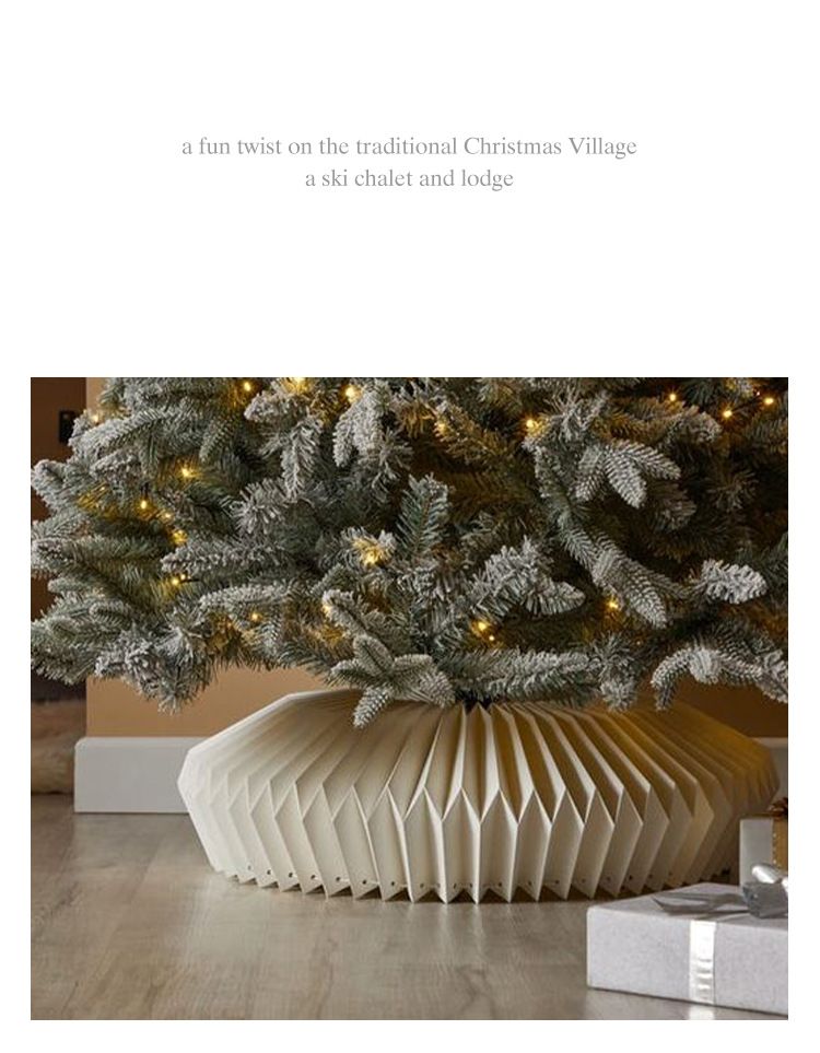 NUCHI Weihnachtsbaumrock-Basisdekoration Zaunfuß Umrandung Bodenornament für Weihnachtsbaum_voghion.com