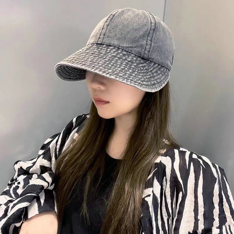 New Arrivals Summer Denim Bucket Foldable Wide Brim Visors Women Solid Color Soft Outdoor Sports Running Sun Hat Snapback Cap_voghion.com