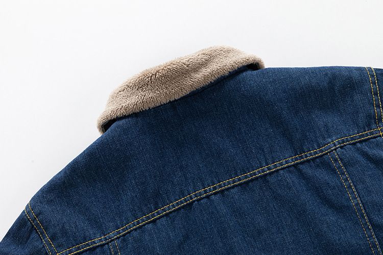 Giacca in denim stile europeo americano transfrontaliero ActiveGo ActiveGo con fodera in pile, ispessita, taglie forti, abbigliamento da uomo per l'esportazione,_voghion.com