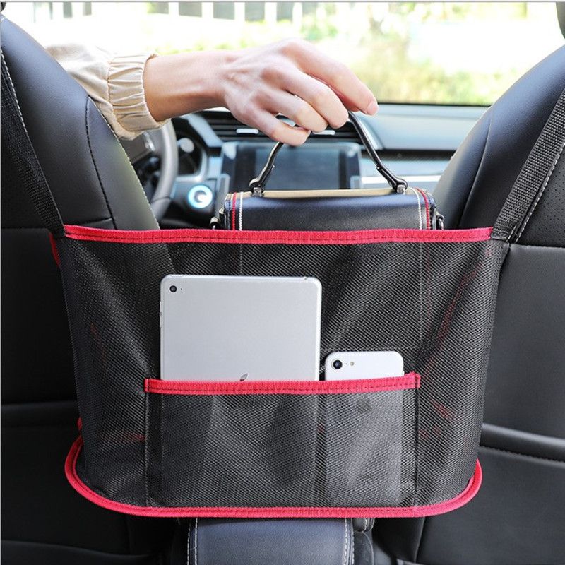 Hanging Central Control Isolation Net Pocket Multi-Functional Storage Organizer Bag For Car Interior Decoration_voghion.com