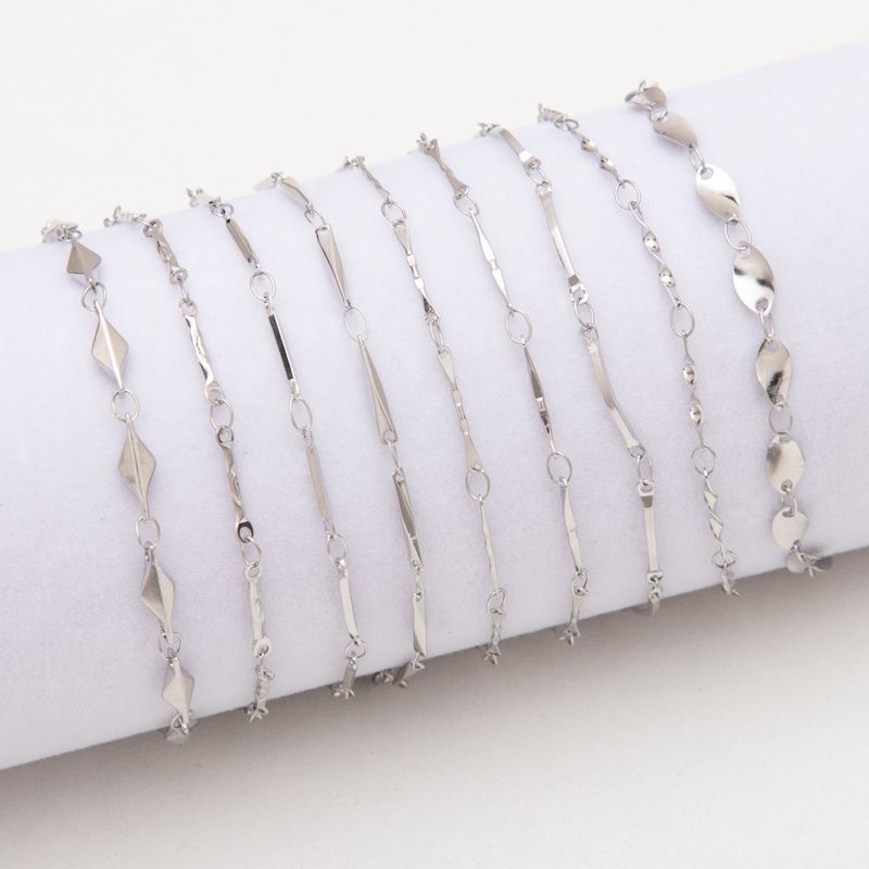 Cavigliera in acciaio inossidabile, di alta qualità, fatta a mano, con catena saldata, geometrica, semplice, alla moda, in titanio, versatile._voghion.com