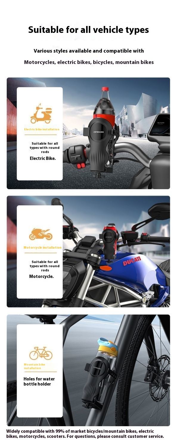 Porte-bouteille universel pour vélo, scooter électrique, café, lait, thé, vélo, support multifonctionnel_voghion.com