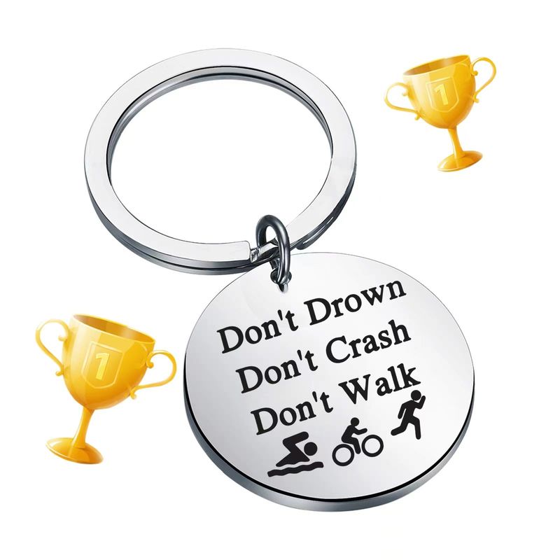 Unisex obesek za ključe iz nerjavečega jekla za triatlon_voghion.com