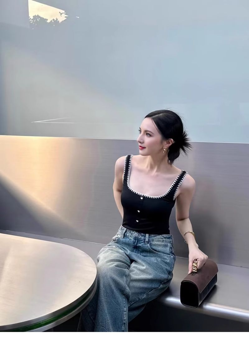 Neuer Inselurlaub, einfacher und modischer Schultergurt, einteiliger Bikini, sexy Versammlung, Haken, Blume, Strand, heiße Quelle_voghion.com