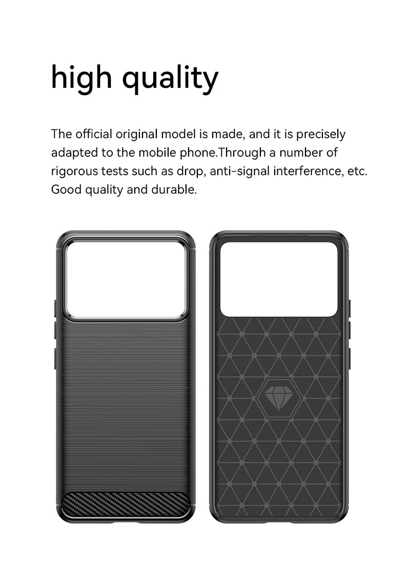 Funda protectora suave de TPU con fibra de carbono y caucho de silicona para Xiaomi Redmi K70 Pro K70E_voghion.com